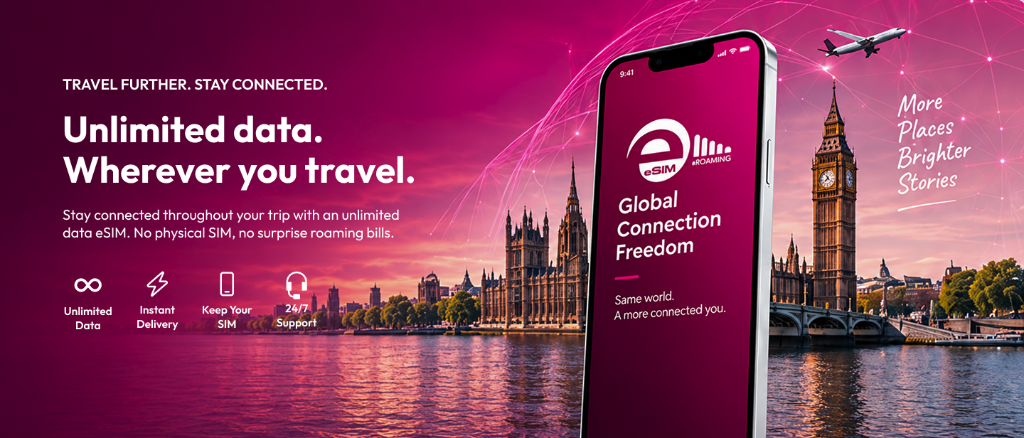 Unlimited data. Wherever you travel.